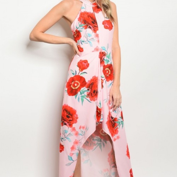 ✨NEW✨ Pink Floral Maxi Dress - Picture 3 of 4